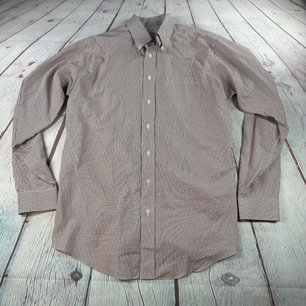 Brooks Brothers 1818 Regent Dress Shirt Mens 17-6/7 Light Blue Non-Iron